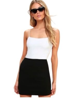 Lulus I Love It Black Bodycon Mini Skirt Size M